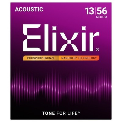 Elixir 16102 Nanoweb beschichtete Rostschutz Phosphor Br Akustikgitarrensaiten 13-56