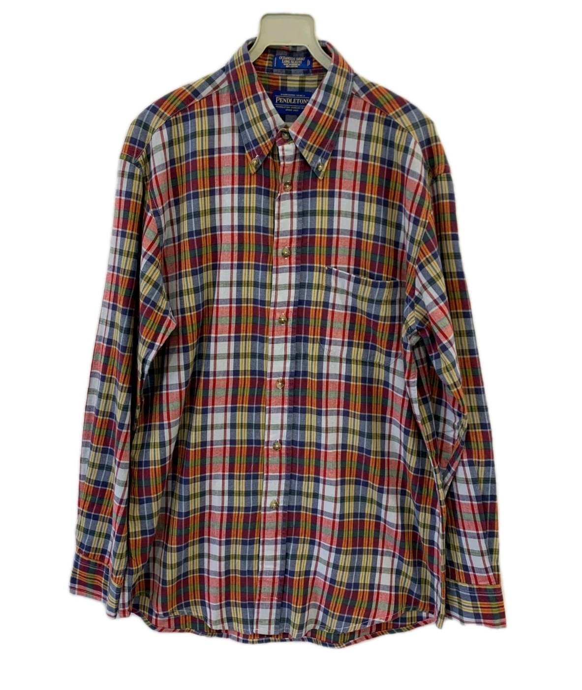 Pendleton Authentic Madras Plaid Long Sleeve Ocea… - image 1