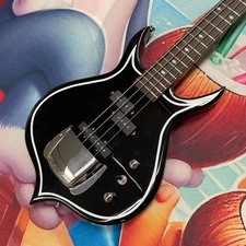 Top 4-string Punisher Kisses Gene Simmons Black Electric Bass Guitar Peach