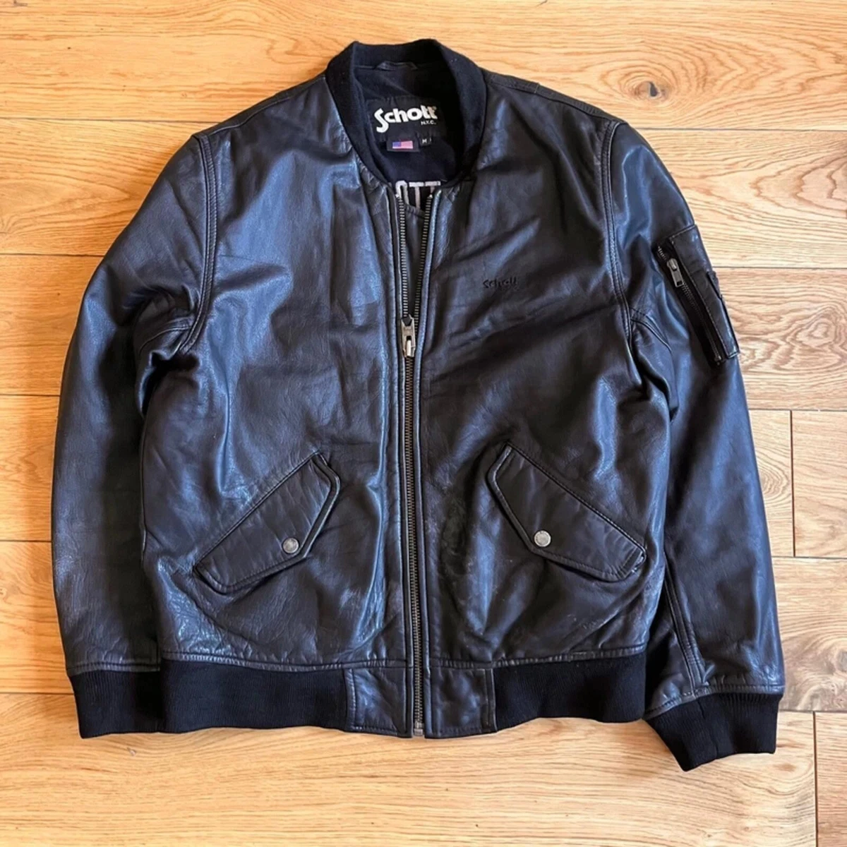 Ma1 Leather Jacket in Men's Coats & Jackets for sale | eBay UK