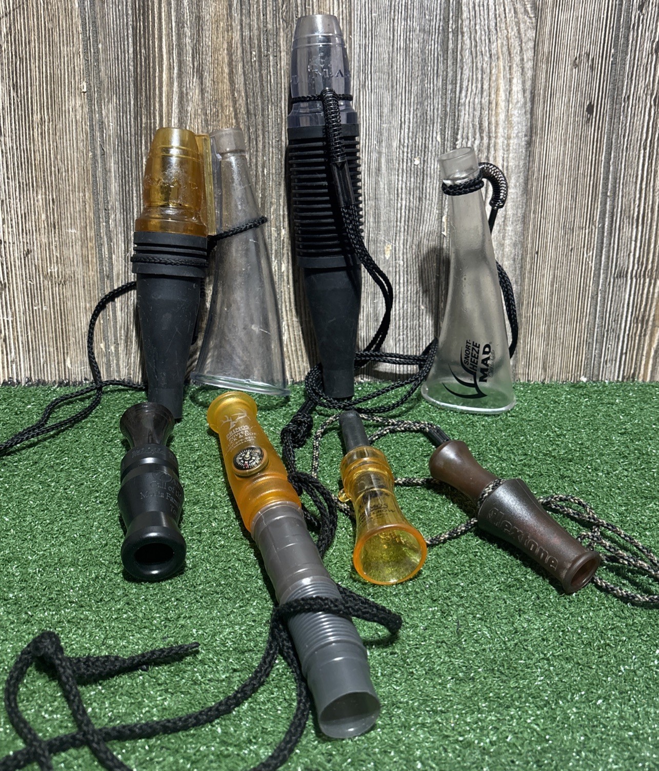 Animal Calls Lot Of 7. Primos, M.A.D., Flextone.  Bird, Deer, Wounded Rabbit