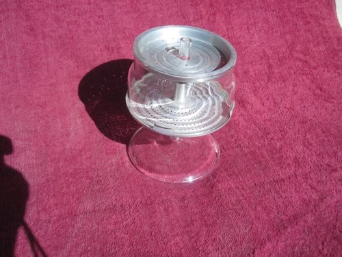 Vintage Pyrex Glass Percolator Stem & Basket 2-4 Cup with Top Filter