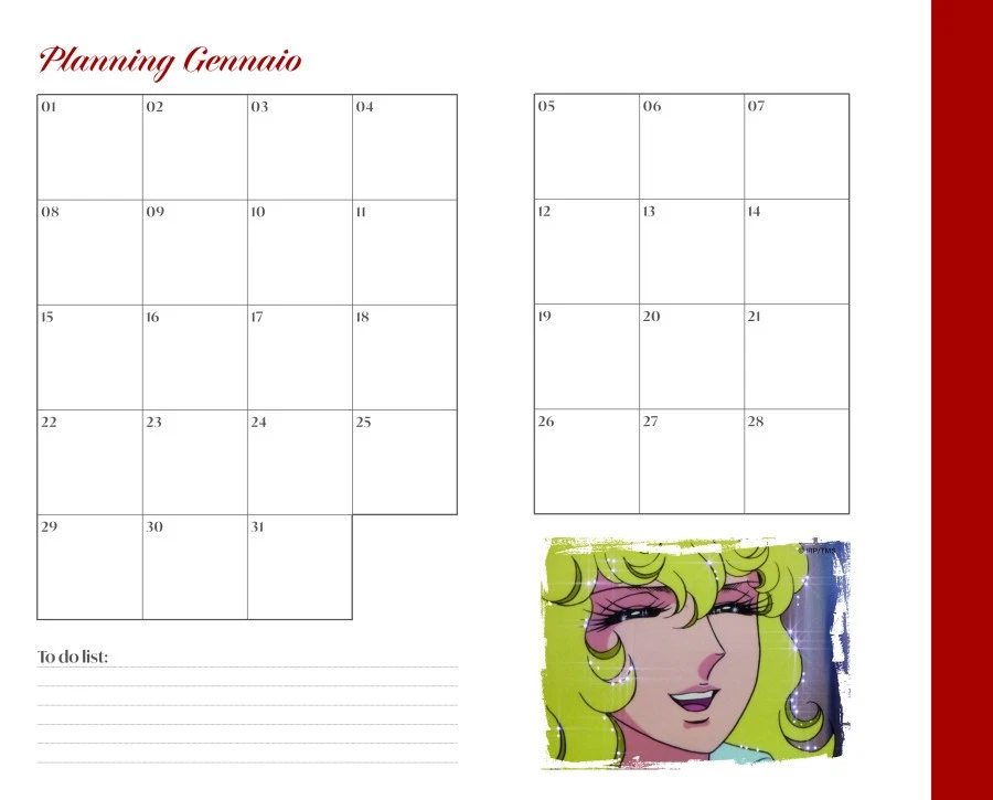 AGENDA GIORNALIERA DI LADY OSCAR 2026 ( 21X13 CM ) + PENNA - Immagine 2 di 4