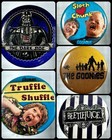 Vintage Pinback Button Lot 10pc Beatles Goonies Star Wars AC/DC Beetlejuice IKE — photo 3