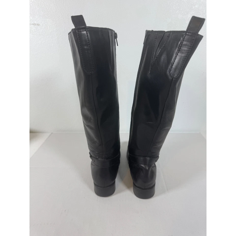 Clarks Plaza Market Black Leather Riding Boots Knee High Womens US 8 EU 39 - Image 4 of 4