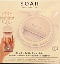 New for her iPhone or Samsung Soar Clip-on Selfe Ring Light White Free Shipping