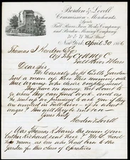 Fall River, Massachusetts Iron Works Company Vintage Handwritten Letter 1866