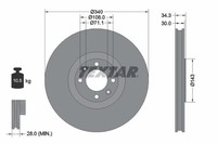 2Er-Set 2Er Set Bremsscheibe Textar 92256903 CitroËN 1611841480 Peugeot 16118414