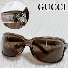 Excellent GUCCI Rhinestone GG Cell Frame Sunglasses