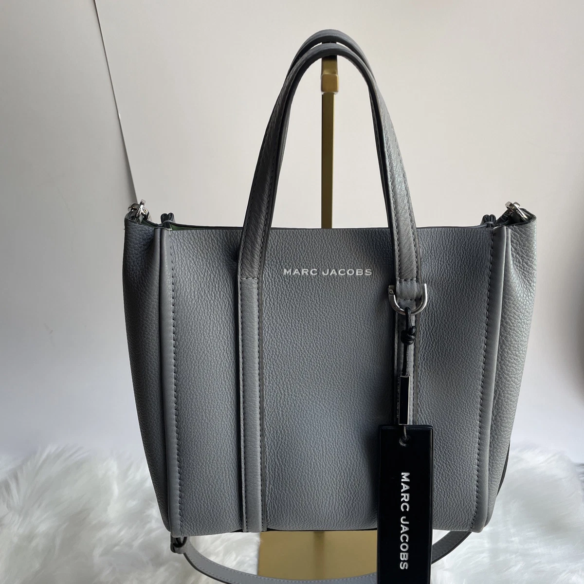 MARC JACOBS テディトート グレー MARC JACOBS マークジェイコブス もこもこ ファー グレー系 THE MICRO