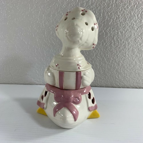 Mother Goose Potpourri Sachet Holder Scent Diffuser Ceramic Vintage Pink White - Picture 3 of 9