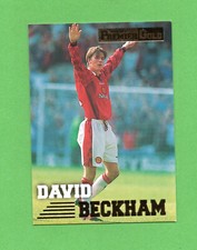 DAVID BECKHAM ROOKIE SOCCER CARD GOLD MERLIN PREMIER LEAGUE 96  SEE PHOTO