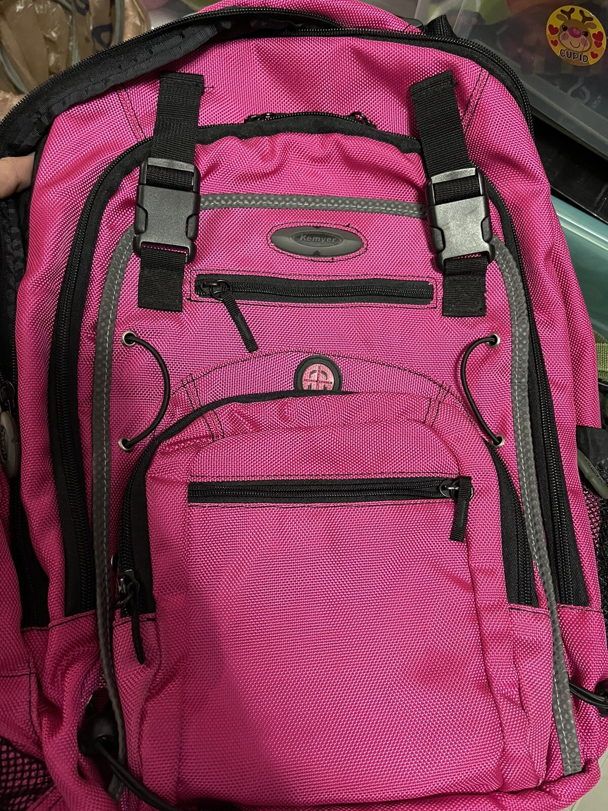 PINK LAPTOP BACKPACK MULTI COMPARTMENT - image 1