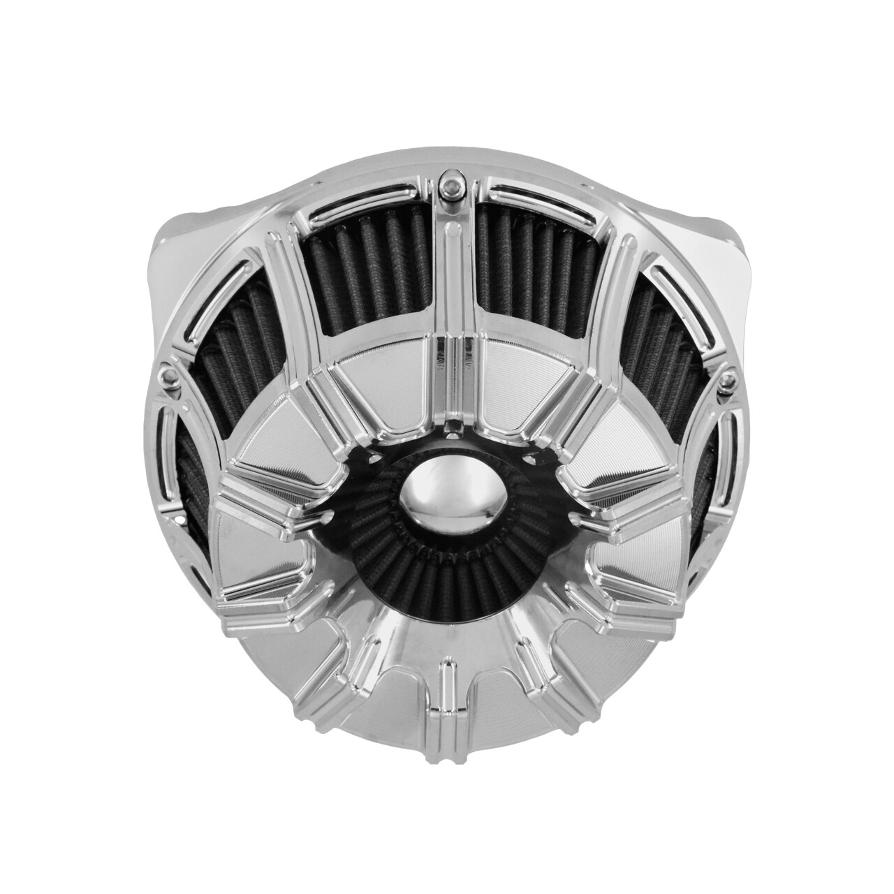 Chrome Air Filter Cleaner Grey Intake For Harley Dyna Wide Super Glide 2000-2017