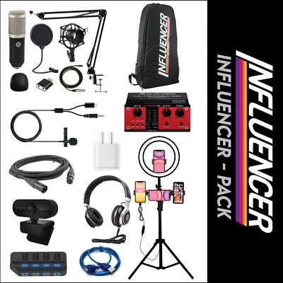 Blastking IP-BPACK-BLK Influencer Pack with ULTRAMIX-2D Interface, IP-LED RING,
