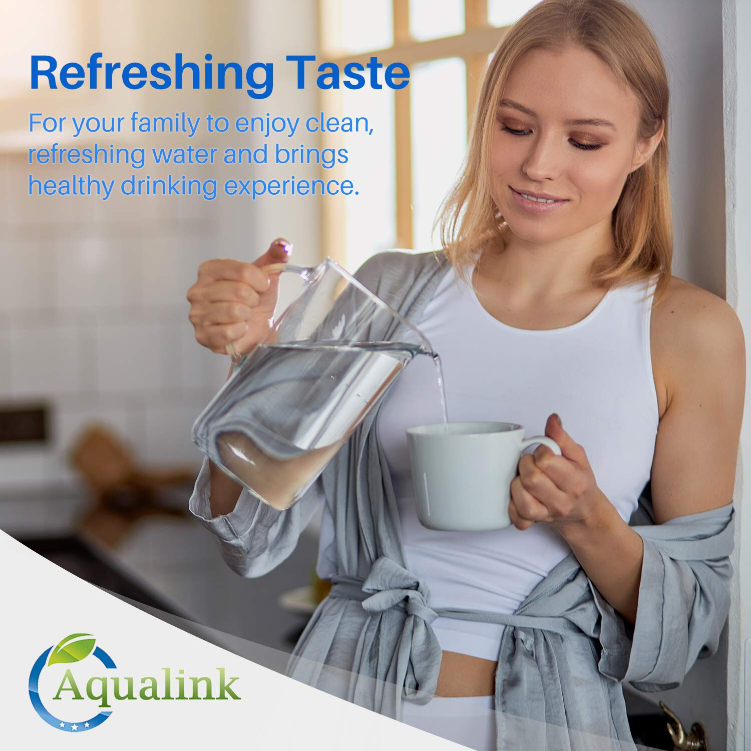 AQUALINK Pitcher Water Filter, Replacement for Brita, Mavea 107007 ...