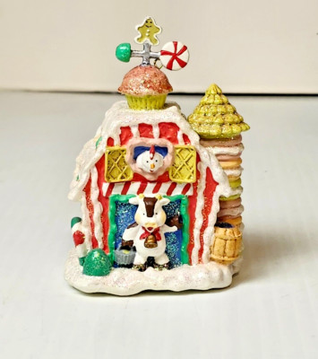 CARLTON Xmas ORNAMENT GINGERBREAD Farm House Cow Chicken Man Boy Silo Cup Cake