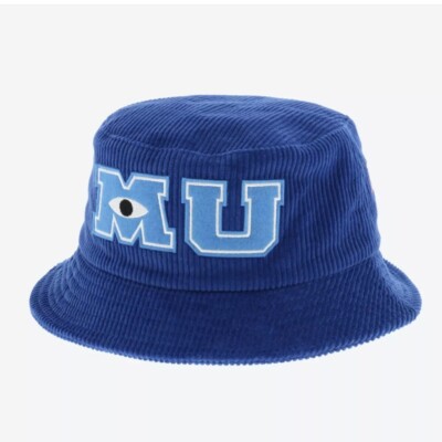 Monsters blue Corduroy Bucket Hat with MU Lettering Tokyo Disney resort Japan Japan Tokyo Disney Resort Monster main image 2