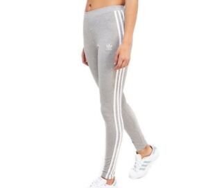 adidas three stripe leggings grey