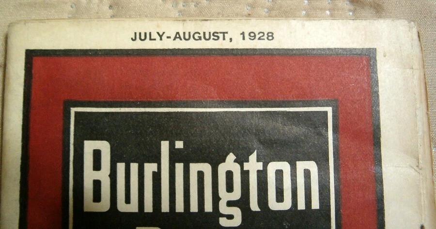 Burlington Route Time Table Natl Park Line Booklet JULY AUGUST