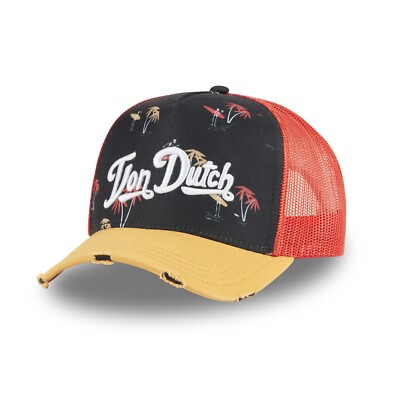 VON DUTCH SKULL & WAVES KAPPE ORANGE/GELB - *BRANDNEU* - *100% AUTHENTISCH*