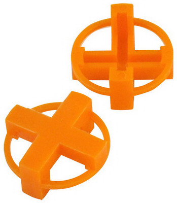 TAVY ORANGE 1/4'' TWO-SIDED TILE STONE CROSS SPACERS REUSABLE 100 PACK QUICK SHIP