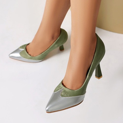 Mode Damen Neu 2025 Frühling Schuhe Pumps Spitz zulaufend High Heel Schuhe Übergröße - Bild 16 von 28