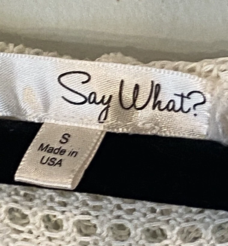 OFF WHITE Dite cosa? Cardigan aperto davanti con cappuccio bianco sporco in maglia larga taglia small