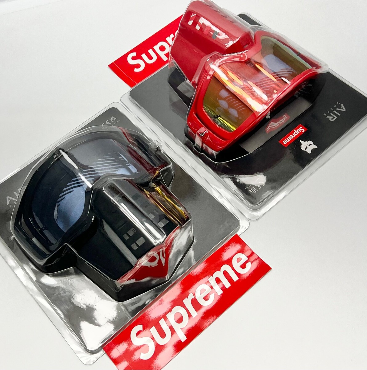 SUPREME FOX RACING GOGGLES ****BOTH RED & BLACK PAIR IN