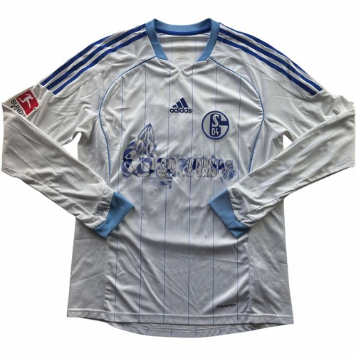 Camiseta deportiva de futbolín Joel Matip Adidas visitante Schalke 2011-12 usada en partido talla L - Imagen 2 de 22