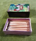 Cloisonné  Smoking set Lotus Floral Design Antique — photo 9