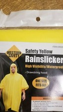 Emergency Rain Slicker 5 Packs Raincoat Poncho Styling Breathable One Yellow New