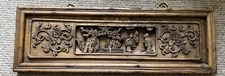 Large Vintage Old Chinese Window Carving Panel Wall Hanging Garden Maidens Decor
