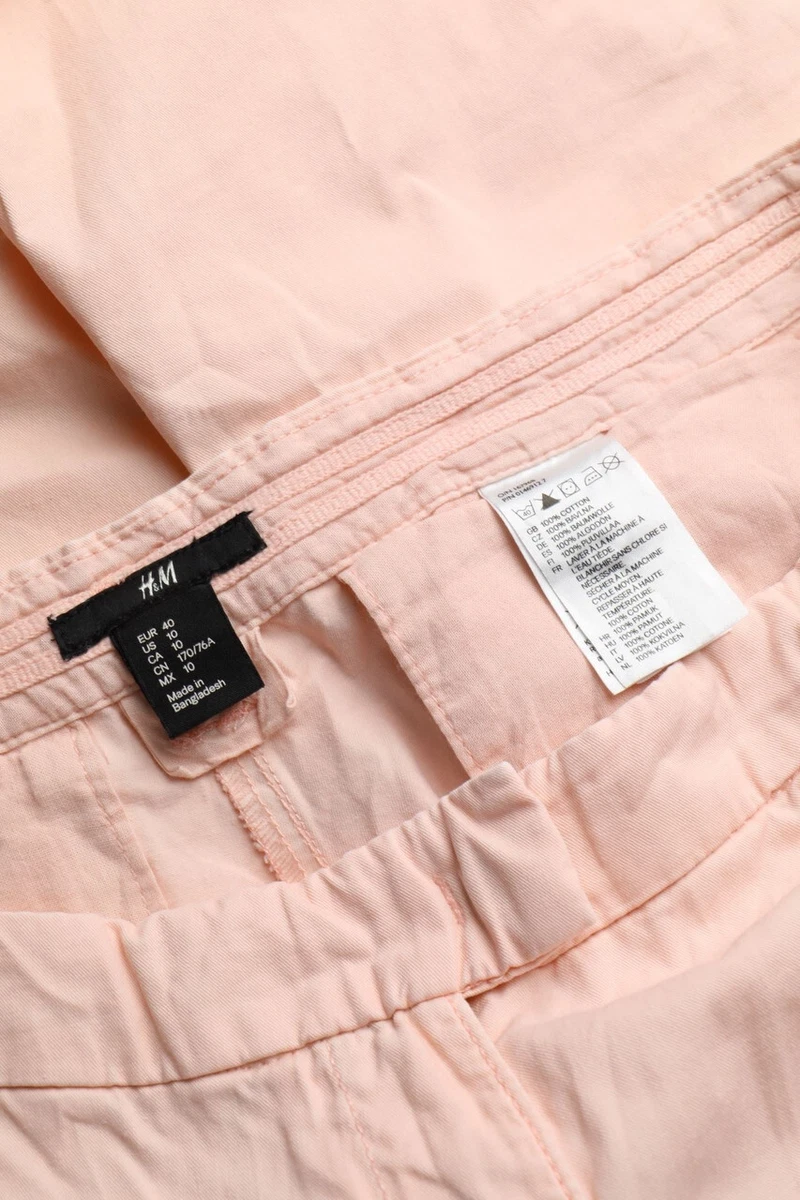 H&M Pantalón Algodón D 40 Rosa Nude