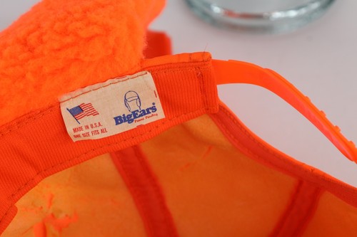 De colección Años 70 Streetwear Envejecido Oreja Grande Solapa Snapback Sombrero Naranja Brillante EE. UU. - Imagen 11 de 13