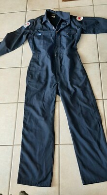 NWOT Vtg Mobil Gas Oil Coveralls Crew Mechanic Work Utility PatchesZip Snap 40