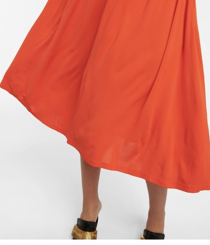 NWT Proenza Schouler - White Label Sz 4 draped crepe midi dress Fiery Red - Picture 12 of 13