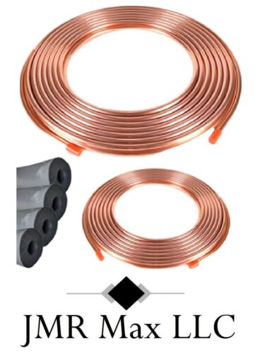 Refrigeration Line Set 3/4" x 3/8" x 25' + 1/2" Insulation +UV Resistant outside