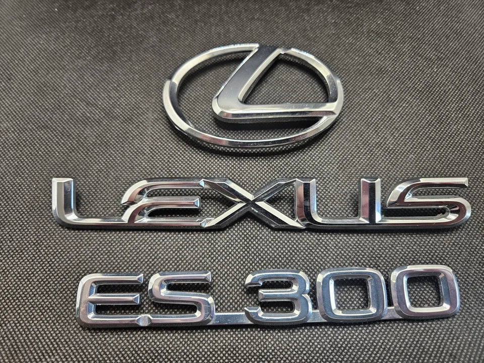 LEXUS ES300 1995 1996 emblema trasero cromado logotipo insignia fabricante de equipos originales 95 96 juego completo - bonito Foto 3 de 4