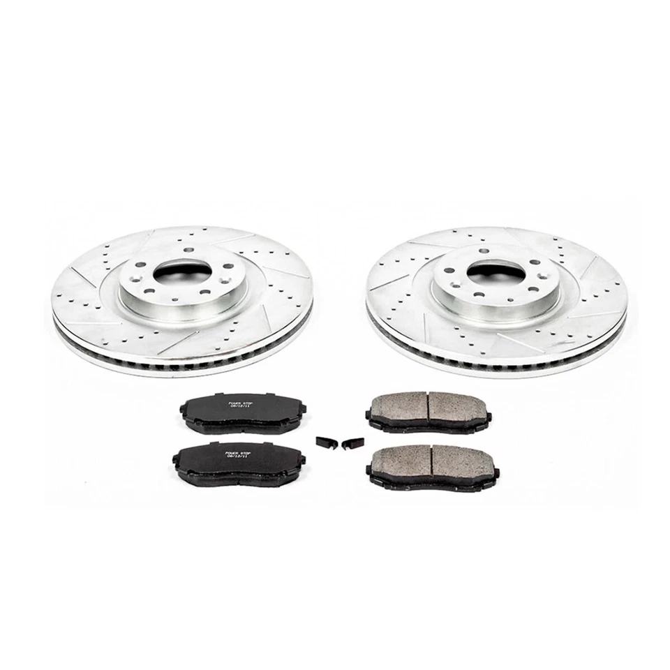 Juego de 2 ruedas delanteras K5878 Powerstop discos de freno y pastillas para Mazda CX-9 07-15 Foto 3 de 3
