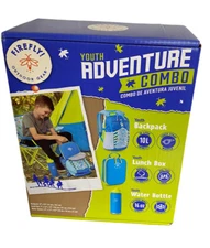 Firefly Youth  Adventure Combo Gear Backpack Water Bottle Lunch Box Blue