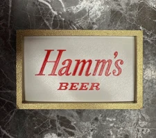 REPLACEMENT GOLD FRAME & LOGO PANEL Hamm's Beer Sign Starry Skies