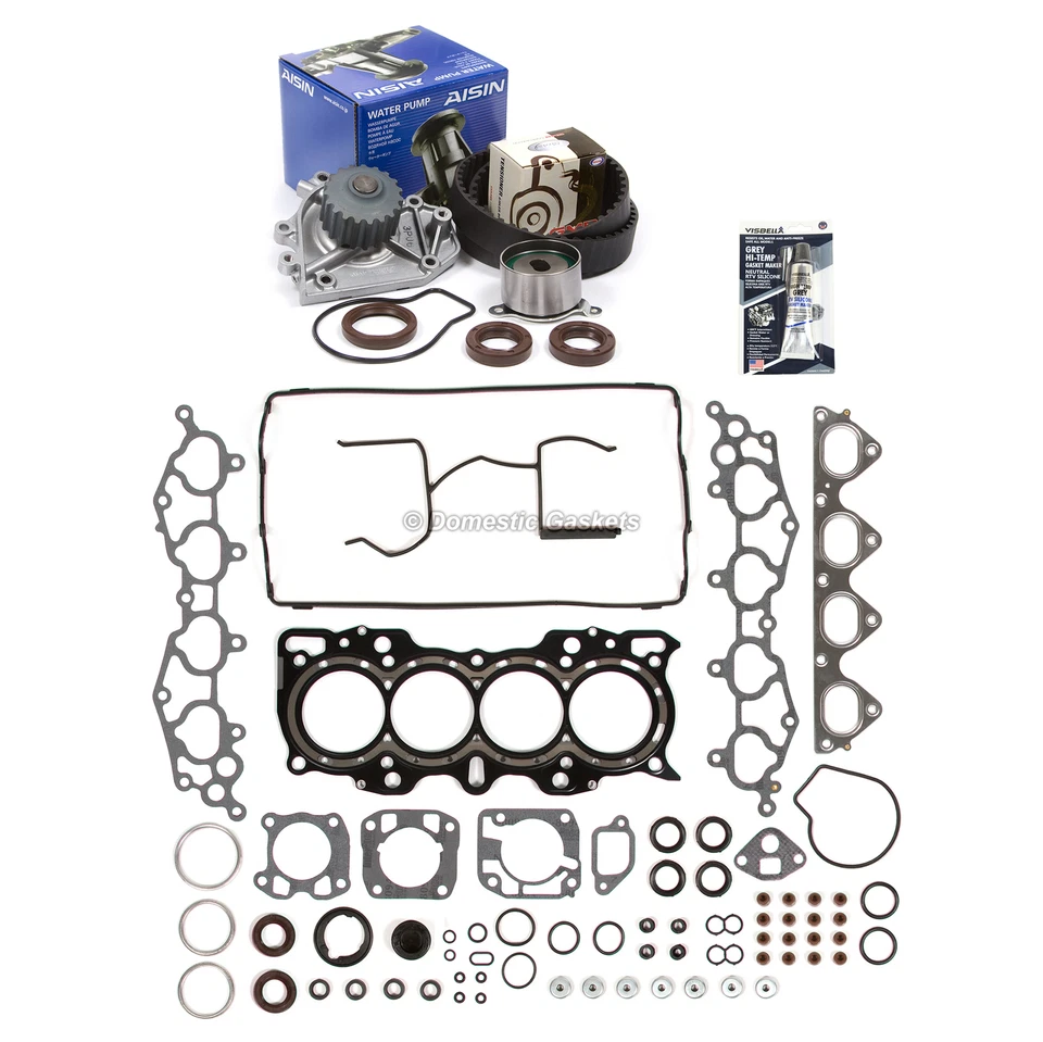Head Gasket Set Timing Belt Kit AISIN Water Pump Fit 97-01 Honda CR-V B20B4/Z2 - Image 2 of 4