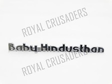 NEW BABY HINDUSTHAN DELUXE CHROME BADGE MOTIF