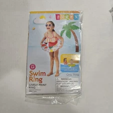 Intex Inflatable Swim Ring Lively Print 20" 51 cm 59230EQ Pool Beach Ages 3-6  B