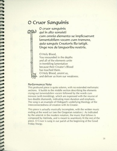 Shadows of the Living Light Songbook 2006 Peck Gardiner Songs of Saint Hildegard - Picture 6 of 6