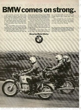 1970 BMW Motorcycles Vintage Magazine Ad    Bavarian Motor Works