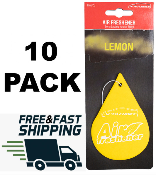 10 x Ambientador de aire con aroma a limón aroma a fragancia - coche furgoneta hogar