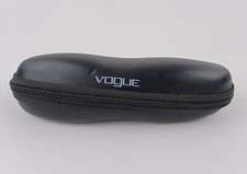 Vogue Eyeglasses Case Soft Shell Black Sunglasses Travel Zip Carrier Felt Lined