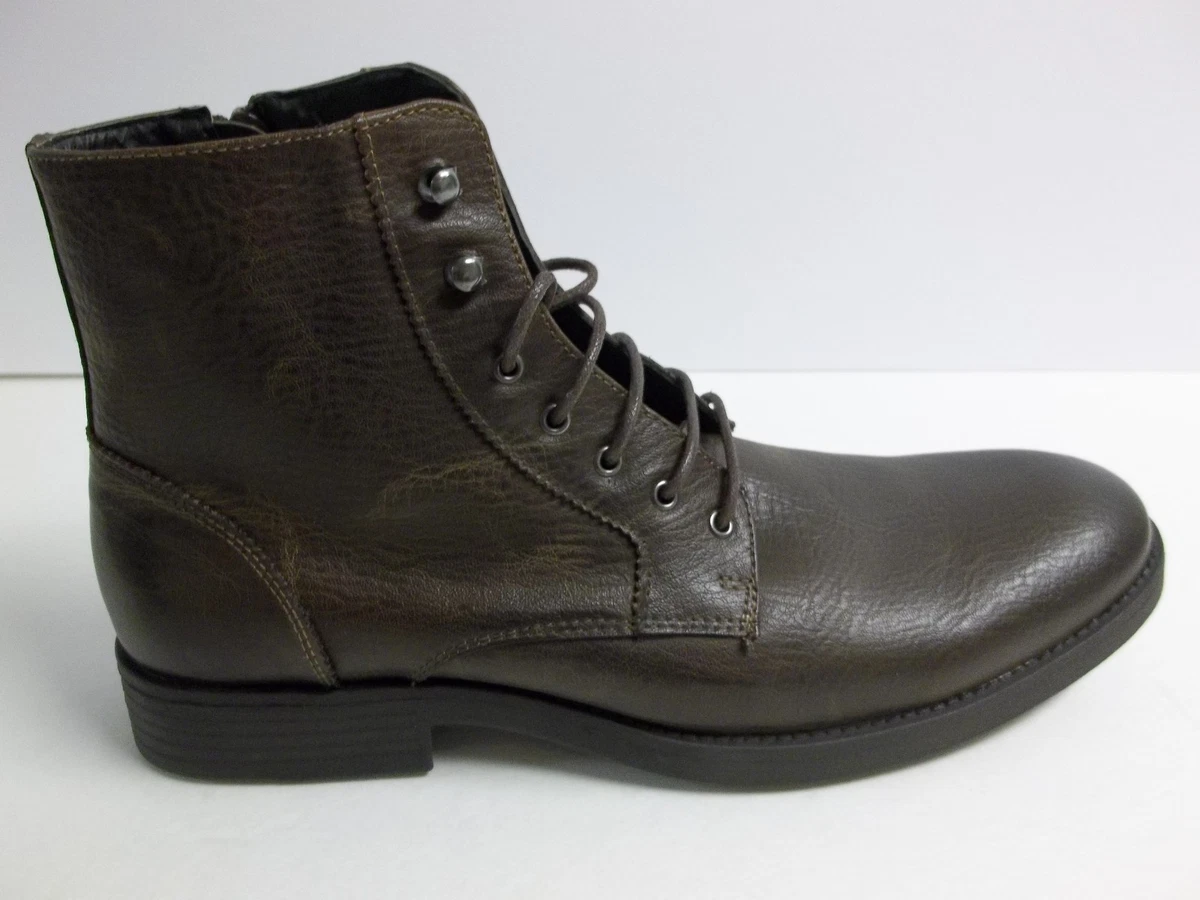 Robert Wayne Mens Size 11 Jealousy Skull Black Ankle Boots Side Zip Zip Boots with Upper Leather Robert Wayne Footwear for Men  main image 2